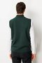 Men's Judge Collar Steel Knit Wool Vest Green - 3