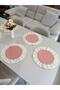 100% Cotton Duck Linen Frilly Vintage American Tablecloth (6 Pieces) - 6