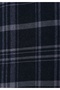 Comfort Fit Shirt Neck Plaid Men's Blue Long Sleeve Shirt - 5
