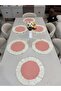 100% Cotton Duck Linen Frilly Vintage American Tablecloth (6 Pieces) - 4