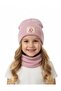 Pink Ribbed 100% Cotton (1-5 Years Old) Beanie Neck Collar Set (Lasnman Price)