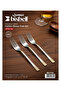 3-Piece Gold & Silver Stainless Steel Dinner Fork Set - Elegant Luxury Cutlery,BB3798 - 4