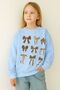 3 Yarn Combed Cotton Multi-Heart Printed Unisex Children's Sweat