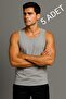 Gray 5-Pack Cotton Combed Classic Men's Tank Tops – Breathable, Comfortable Fit, Casual - 4