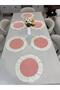 100% Cotton Duck Linen Frilly Vintage American Tablecloth (6 Pieces) - 5