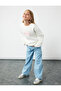Cotton Pocket Detail Relaxed Fit Wide Leg Denim Pants