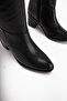 Sahara Genuine Leather Black Bellows Zippered Women's Boots - 5