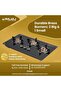 3 Burner Dual Hob Top Gas Cooktop – Toughened Glass Automatic Gas Stove with Brass Burners - 7