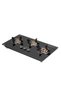 3 Burner Dual Hob Top Gas Cooktop – Toughened Glass Automatic Gas Stove with Brass Burners