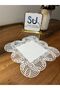 Butterfly Model White Color Napkins 6 Pieces Bembeyaz - 4