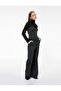 High-Waist Pocket Detail Viscose Blend Wide-Leg Trousers - 2
