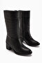 Sahara Genuine Leather Black Bellows Zippered Women's Boots - 3