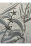 Star Silver Detailed Women's Waist Chain Waist Belt, Dress Belt, Skirt Belt, Trouser Belt - 6