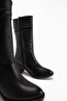 Sahara Genuine Leather Black Bellows Zippered Women's Boots - 4