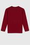 Boy's Printed Sweatshirt 6-14 Years Old Burgundy - 2