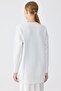 Leather Detail Knit Tunic Ecru - 4