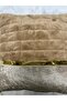 Decorative Throw Pillow Cover 45X45 – Velvet & Rabbit Hair Plush Pillowcase with Gold Stripe - 4