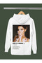 Ariana Grande Printed Cotton Long Sleeve Ribbed 3-Ply Hooded Sweatshirt