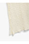 Slim Fit Slit Detailed Textured Long Pareo Skirt - 3