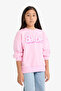 Barbie Oversized Crew Neck Sweatshirt for Girls F1090A825Au - 4