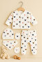 100% Organic Cotton 5-Piece Newborn Baby Set – Top, Bottom, Hat, Gloves, Bib