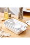 Ceramic Baking Dish Set of 3, White, for Oven, Lasagne Pan Deep, Casseroles - 4