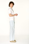 Cats Light Blue Striped Long Pants