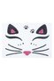 Cat Face Tattoo Sticker - 2