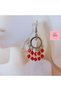 Red Crystal Beaded Dangle Hoop Earrings - Sparkling Elegant Chic Women's Earrings - Fashion Accessory Jewelry - 4