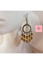 Crystal Beaded Dangle Hoop Earrings – Sparkling Elegant Chic Women's Earrings - Bead Earrings - Fashion Accessory - 2