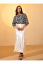 Black All Over Print Tie-Up Detail Top - 5