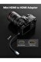 Mini HDMI to HDMI Adapter, Mini HDMI Male to HDMI Female Cable with 4K 60Hz HDR 3D 18Gbps Dolb - 6