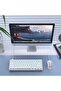 لوحة مفاتيح USB-C طراز DK61SE مع إضاءة خلفية وتصميم مدمج باللون الأبيض، متوافقة مع أجهزة الكمبيوتر، تدعم اللغة الإنجليزية - 5