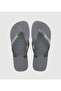 STEEL GREY/STEEL GREY KID'S HAV. BRASIL LOGO FLIP FLOPS