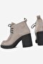 Women's Mink Suede Genuine Leather Size 36-41 Thick Heel Lace-Up Ankle Boots - 4