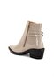 Women's Heeled Boots Mink Patent Leather Pointed Western Toe - 6