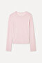 Women's Pink Modal Blend Crew Neck Knitwear Sweater - 4