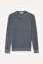 Men's Gray Crew Neck Sweater - 4