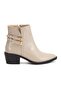 Women's Heeled Boots Mink Patent Leather Pointed Western Toe - 4
