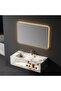 Plus Krystal Vanity with Sensor Light & Basin – Wall-Hung Sink Unit with Drawers 80x50x30cm