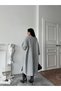 Gray Shawl Collar Oversize Knit Cardigan - 5