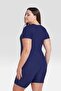 Ladies Slim-Kini Swimsuit Short Length - Navy - 2
