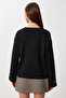 Knitted Sweater with Button Detail on the Sleeve Ldd0130 Black - 5
