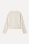 Women's Stone Color Crew Neck Buttoned Cardigan - 2