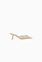 Brit 60 Orchid Ivory Lace Embroidered, Pearl Buckle Mid-Heeled Women's Mule Slippers