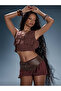 Y2k Retro Boho-Y2k Boho Chic Retro Brown Trend بلوزة علوية وشورت بالون طقم مكون من قطعتين