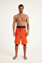 Orange Men's Swim Trunks with Inner Liner, Quick Dry Beach Shorts S2505-3 - 5