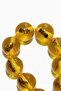 Sphere Cut Ant Fossil Tassel Powder Amber Prayer Beads