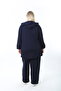 Women's Lycra Cupra Fabric Navy Blue Suit - 5