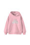 Flame Stone Printed Oversize Unisex Pink Hoodie